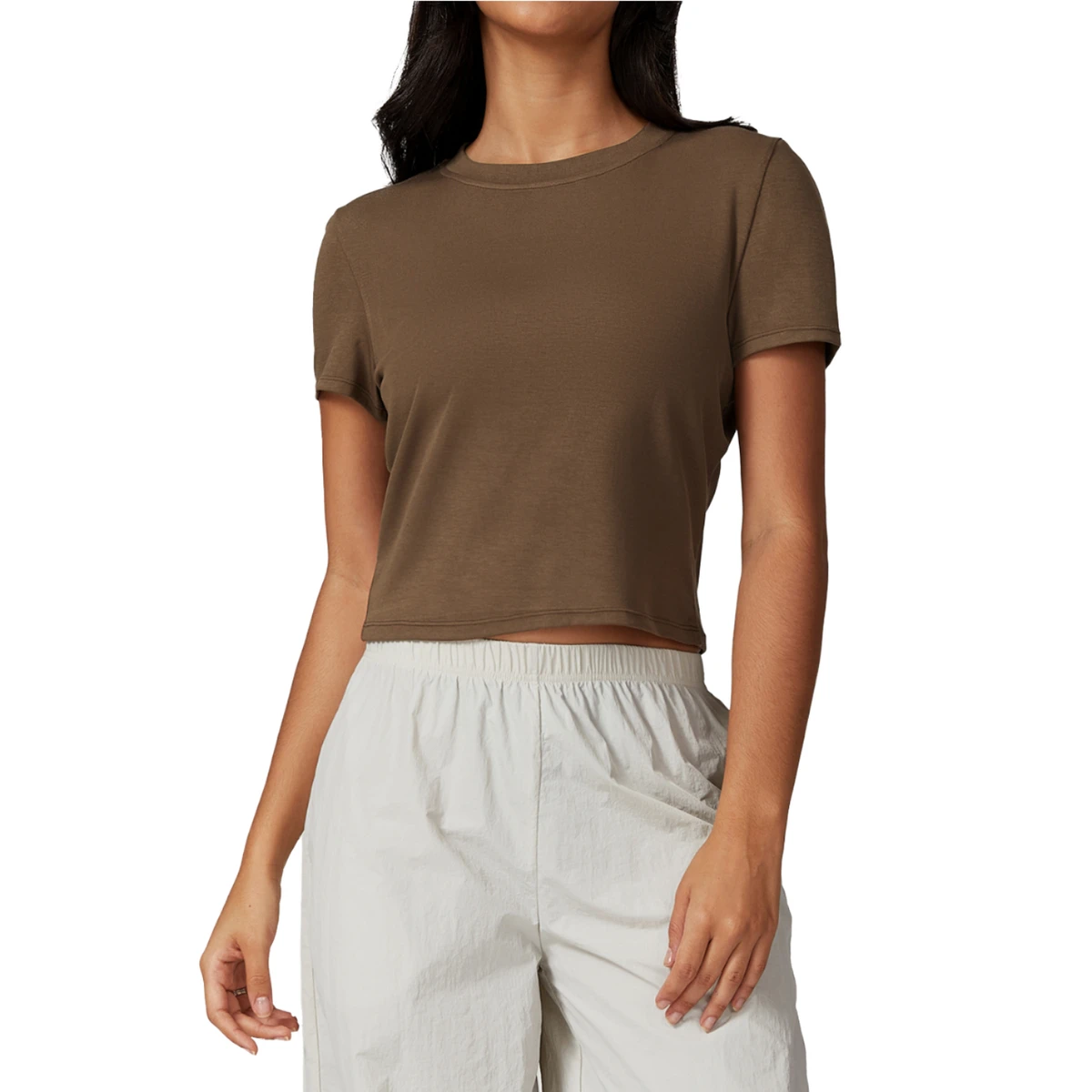 Women's Lightweight Breathable Fitness Top Summer Quick-Drying Yoga T-Shirt with Short Sleeves