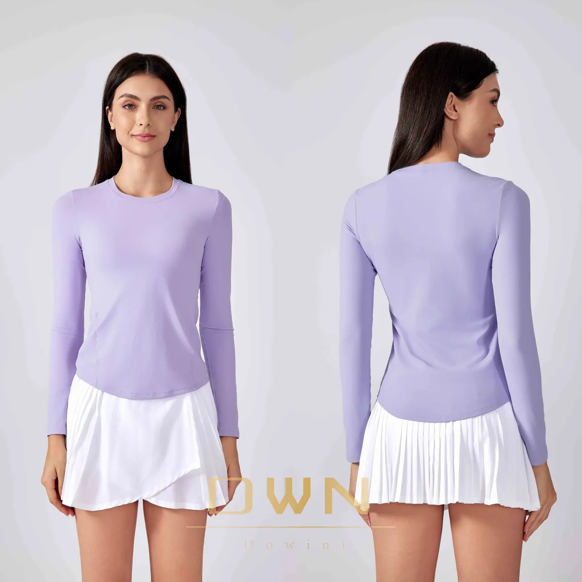 Autumn and Spring New Slim Fit Skin Friendly Moisture Wicking Round Neck Long Sleeve Women Sports Yoga Fitness T Shirts