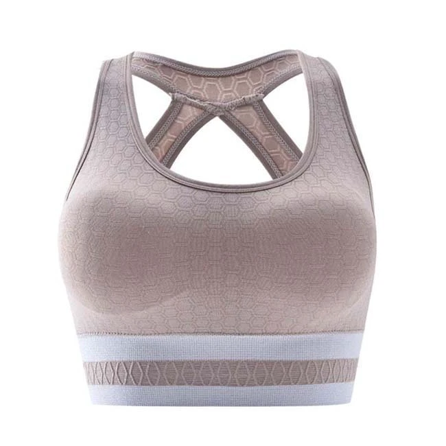 High Support Seamless Breathable Lightweight Reversible Eco-Friendly Plus Size Sports Bra Women Yoga Fitness Four-Way Stretch