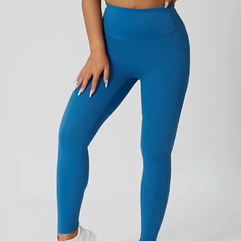 High Waist Butt Lift Solid Yoga Pants Women Workout Fitness Leggings Breathable Sweat-Wicking Nylon Spandex Four-Way Stretch