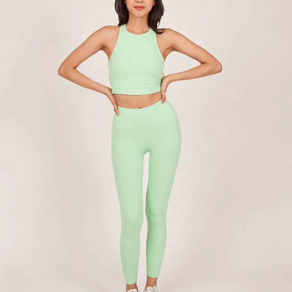 Unique Women Yoga Set 2 Pcs Sports Fashion Elastic Waist Fitness Custom Yoga Set for Sale Premium Workout Activewear Collection