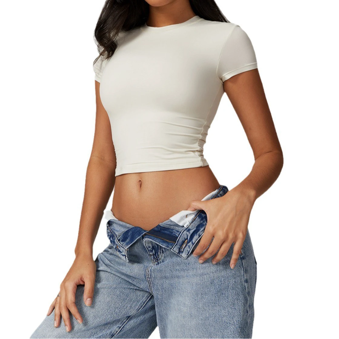 Casual Versatile Tight Fast-drying Fitness Tops Yoga Clothing Running Pilates Sports T-shirt Short-sleeved