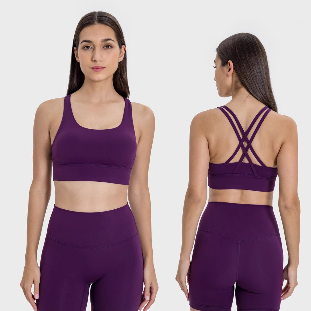 Roregal Classic Sports Sexy Absorbent Vest Women's Fitness Workout Quick-drying Yoga Bra Top for Gym