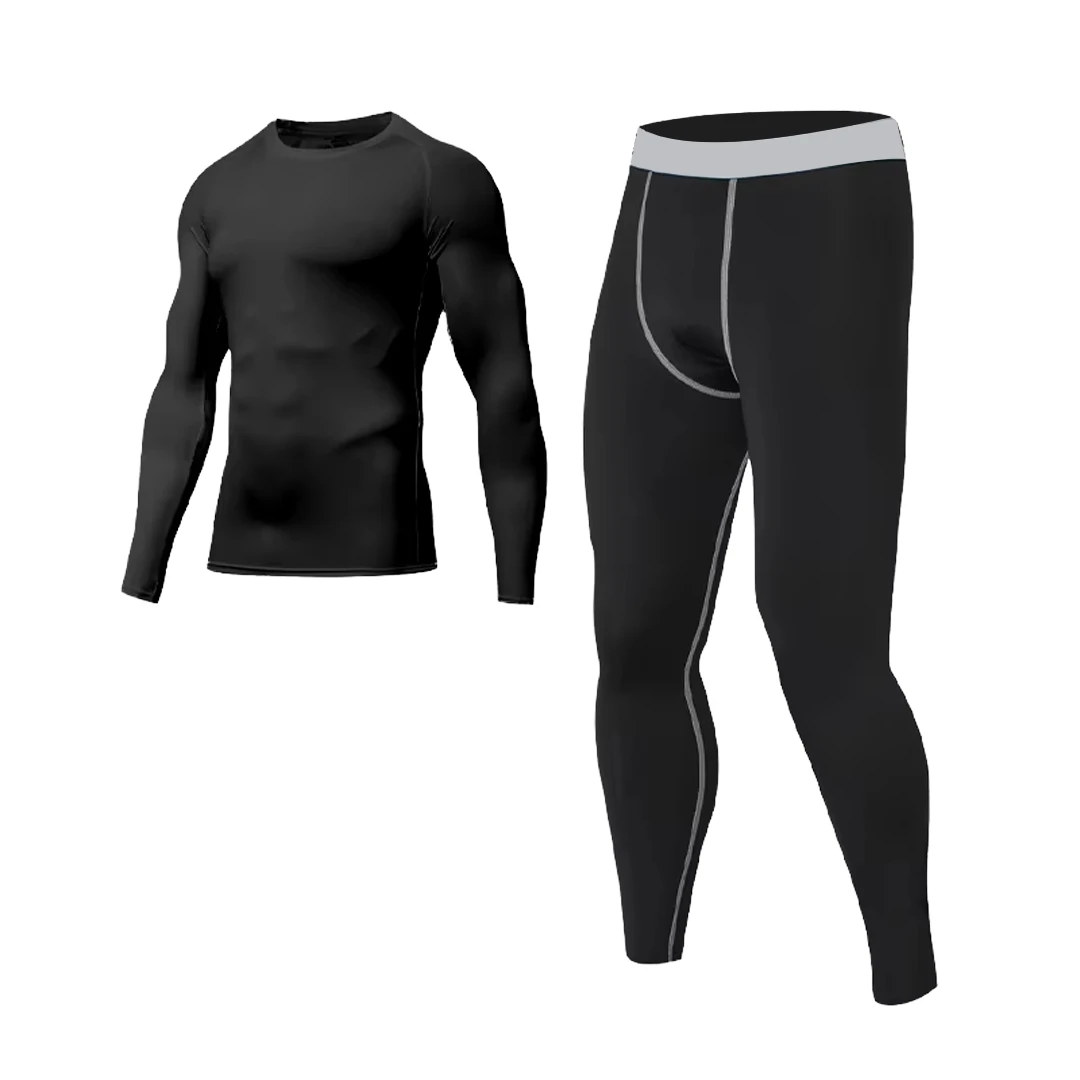 Vintage Men's Autumn Fitness Training Sports Running Three-Piece Yoga Tight-Fitting Long-Sleeved Breathable Quick-Drying Leopard