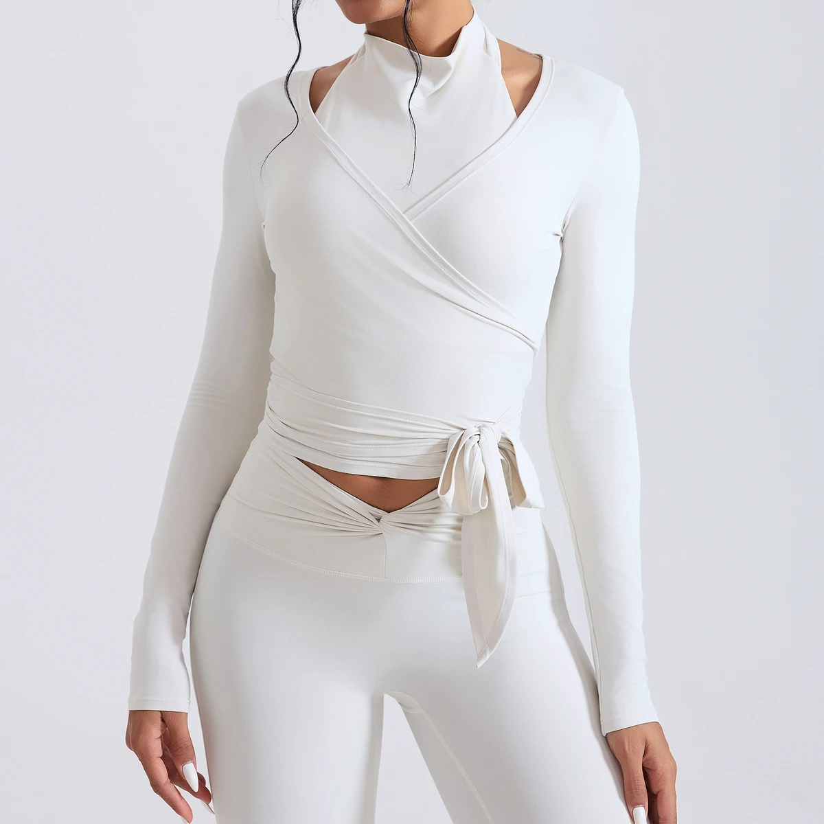 Yoga Tops Casual Sports Long Sleeve air Yoga Tops Girls Slim and Breathable Running Training Fitness Tops