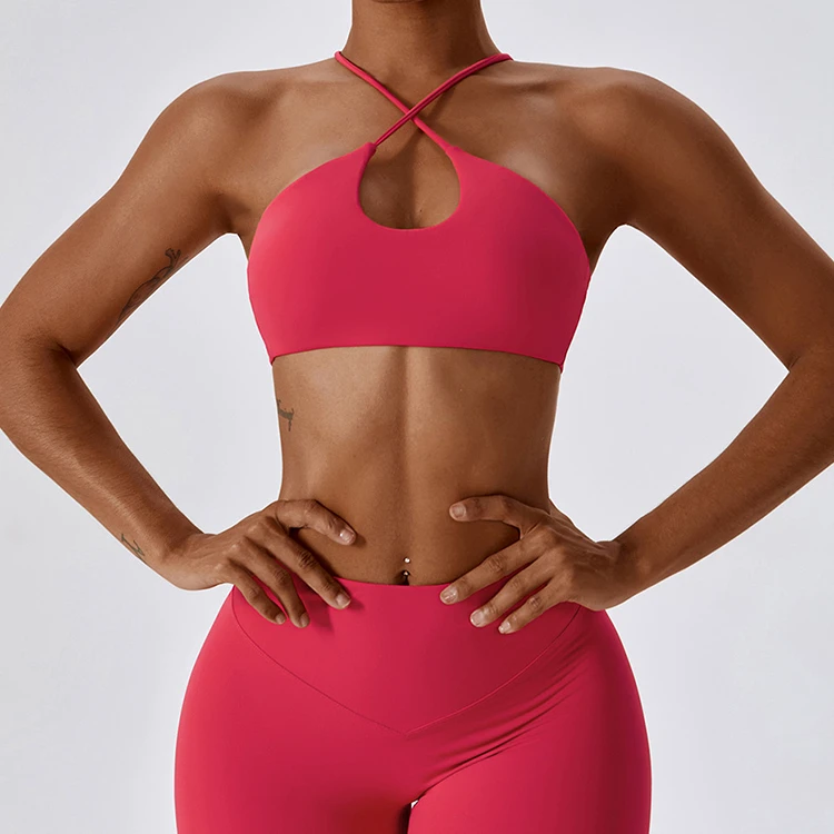 Fashion High Quality Plus Size Scrunch Butt Leggings Bra Set Quick-drying Yoga 2-Piece High Support Breathable Front for Women