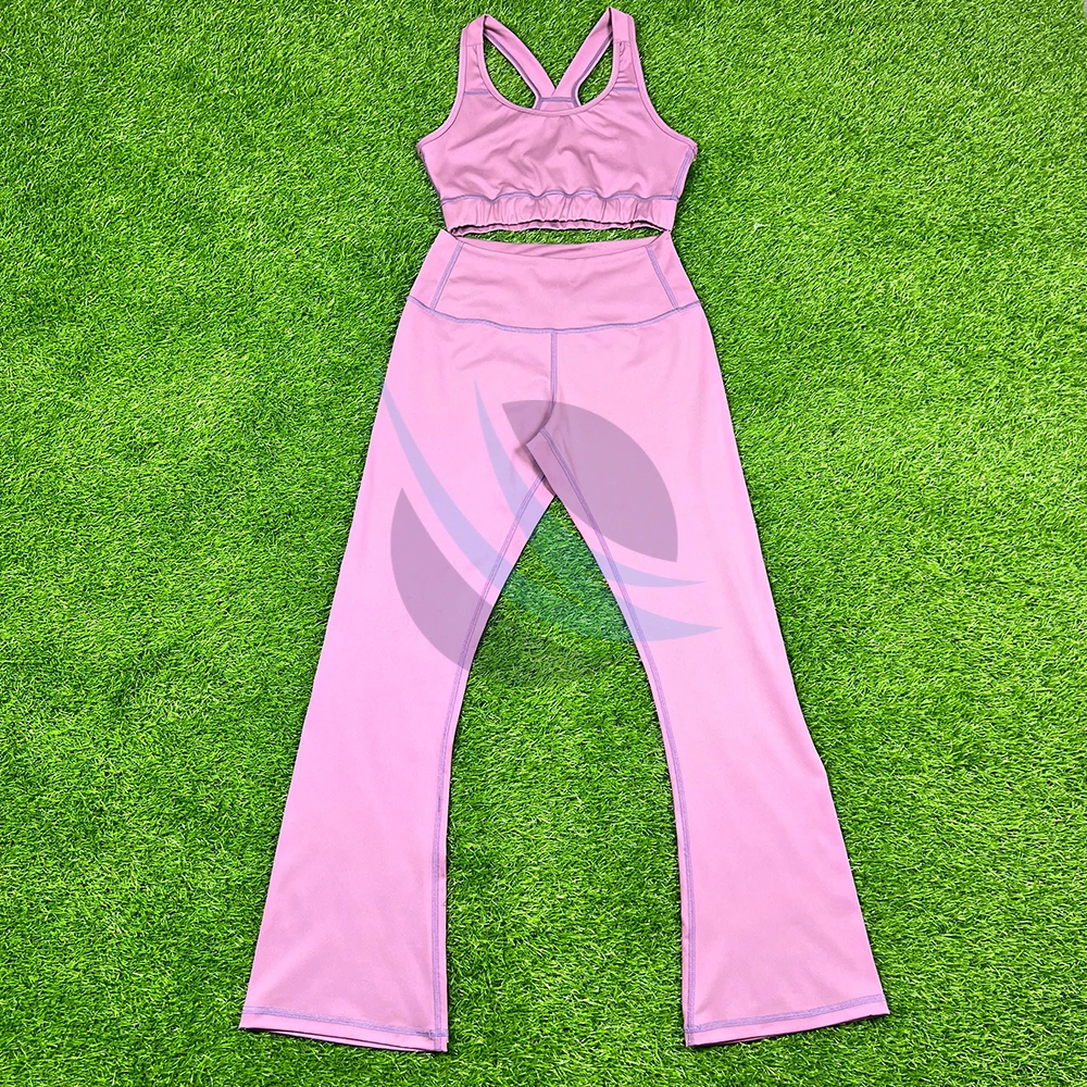 Custom Seamless Legging Set 2 Piece Set Sports Bra And Leggings Workout Gym Yoga Outfit High Waist Compression Athletic Wear