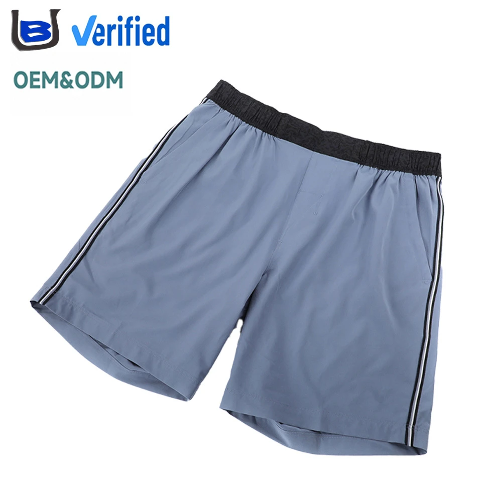 2025 Oem/Odm Men's Casual High Waist Drawstring Sport Shorts New Design Eco-Friendly Polyester Spandex Plus Size Solid Pattern