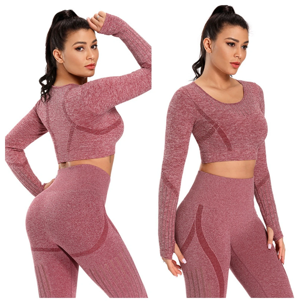 Custom Factory Customization Women's Breathable Lightweight Quick Dry Skinny Fit Seamless Yoga Top for Fitness Sports