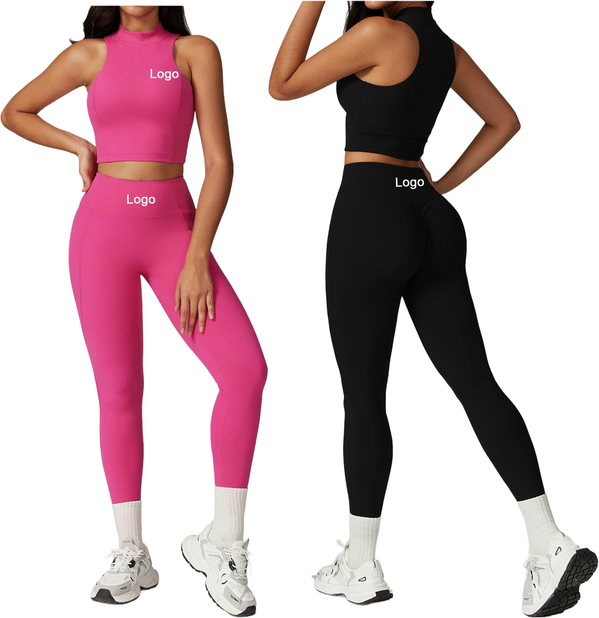 Quick-drying Tight Fit Back Yoga Suit Hundreds of Outer Wear Casual Fitness Running Athletic Leggings Suit Sports Vest Pants Set