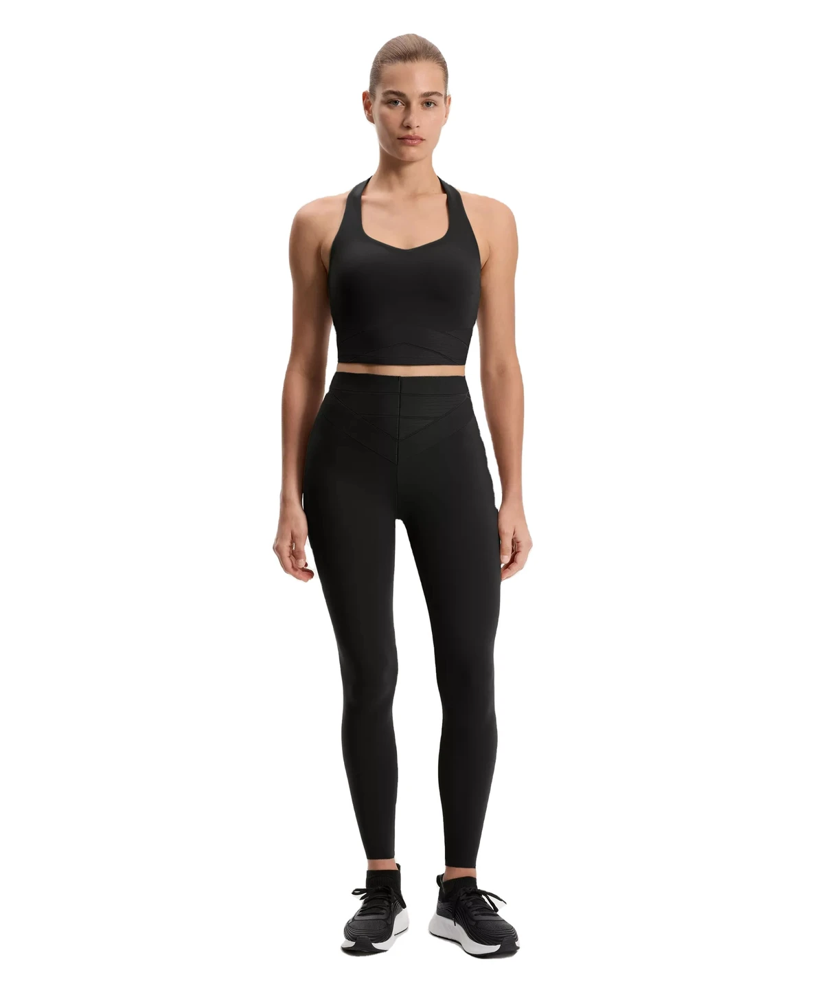 Women's Solid Yoga Leggings-Full Length Spandex/Nylon High Waist Plus Size Seamless Wrinkle-Resistant Elastic Waist Power Gym