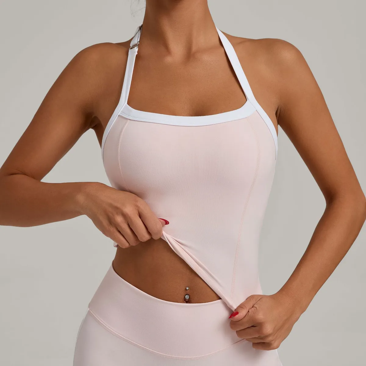 Summer Adjustable Shoulder Strap Halter Yoga Vest Quick-drying Fitness Top Comfort Soft Sexy Backless Running Sports Top