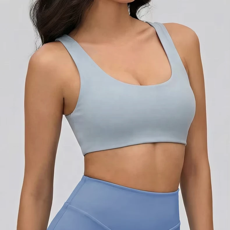 Wholesale Soft Lightweight Square Neck Sports Bra for Women Yoga Quick Dry tank Tops