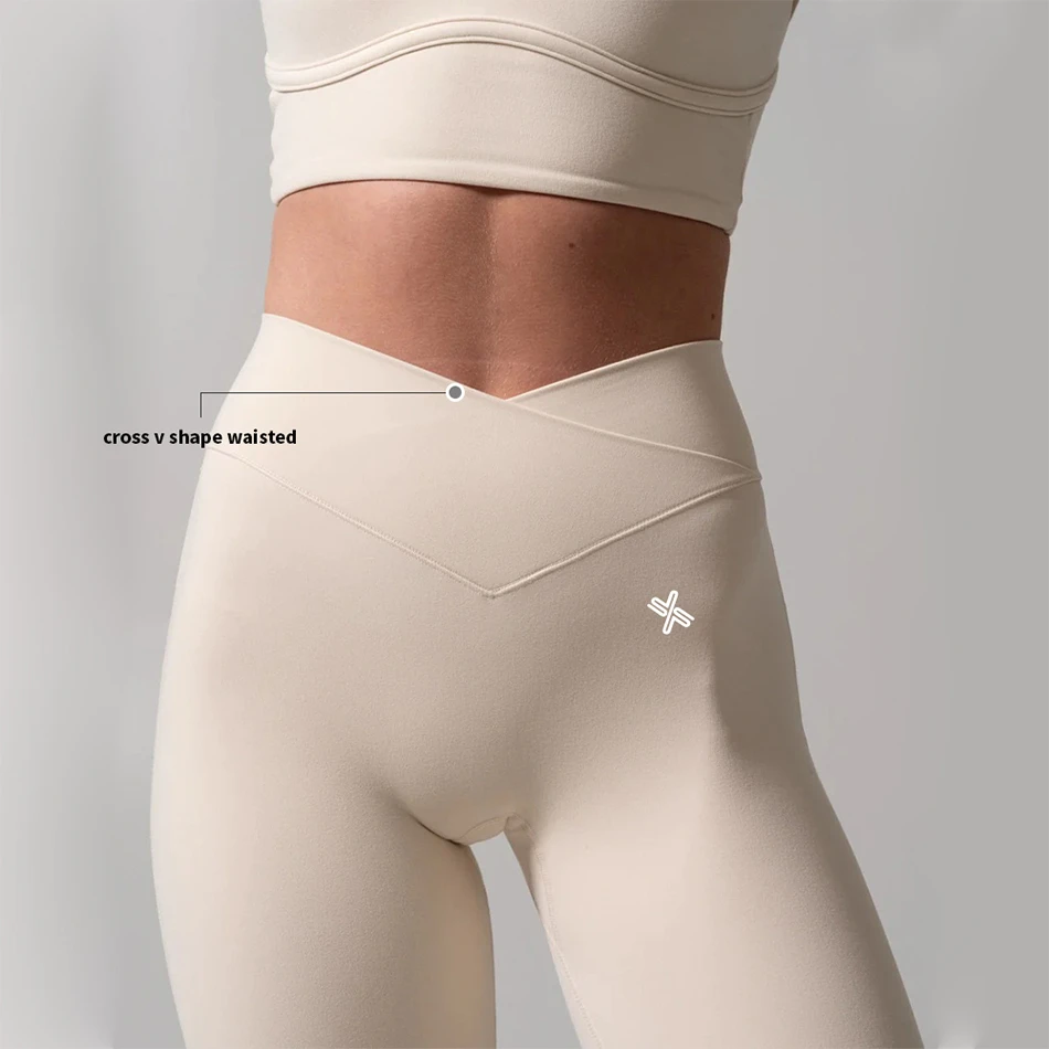 High Quality Women's V Shape Waisted Fitness Yoga Pants Leggings Women Gym Activewear Yoga Leggings Workout Apparel