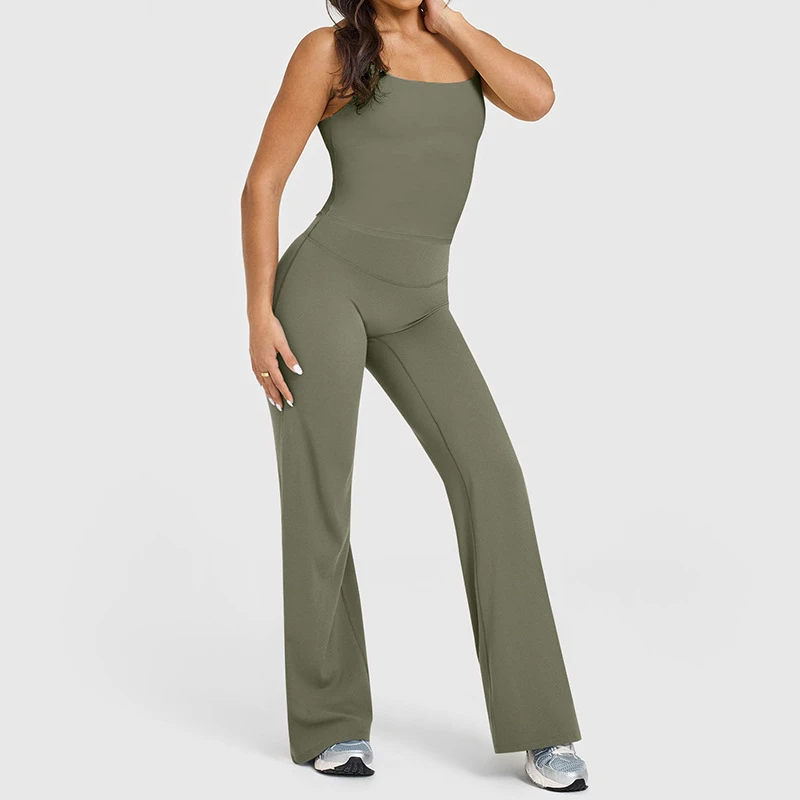 YanRuo Summer Running Solid Short Sleeve Breathable Four-Way Stretch 5-Piece Women's Yoga Set Long Pants Fitness Wear