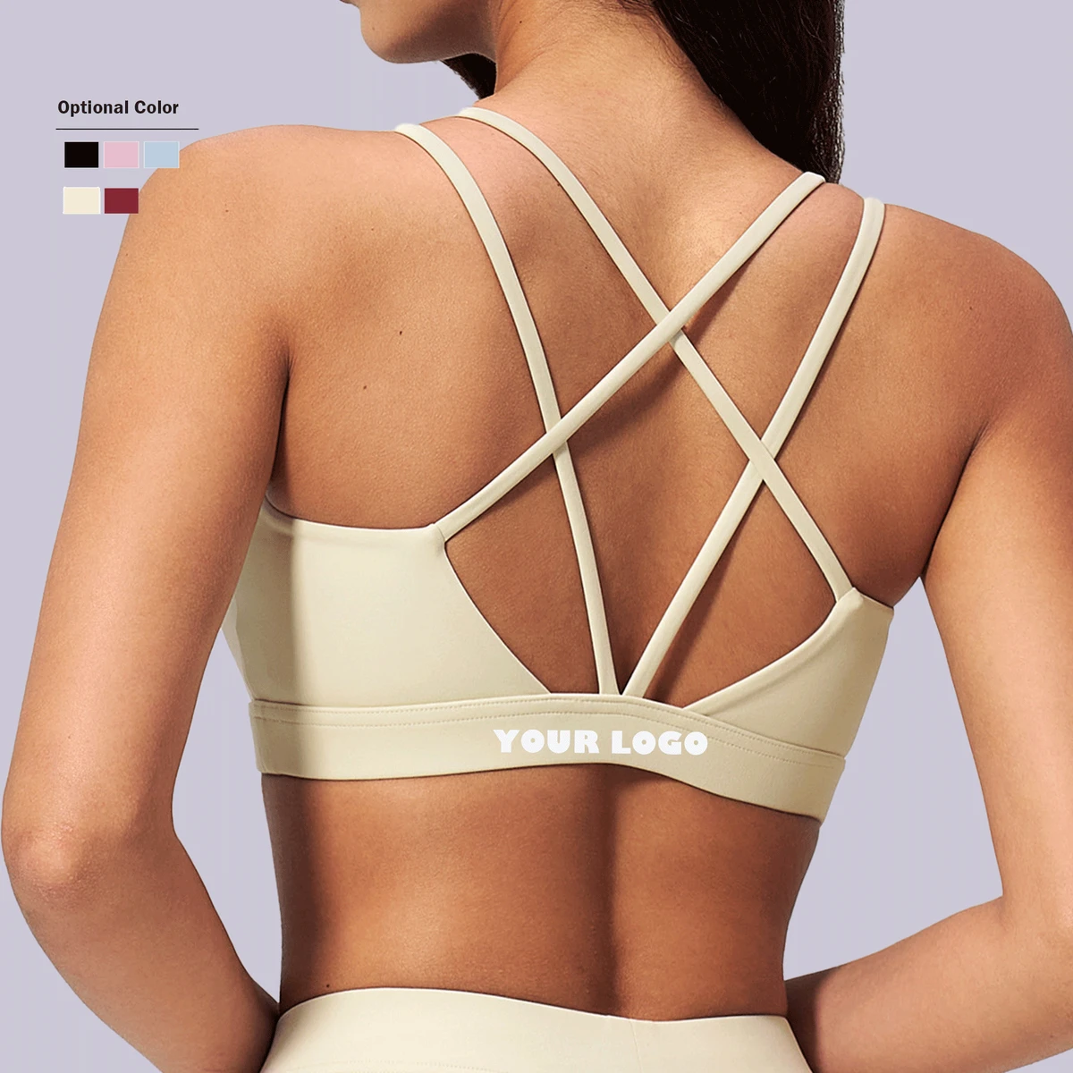Women Wholesale High Quality U Neck Workout Gym Fitness Sportswear Fashion Design Breathable Sports Bra Top