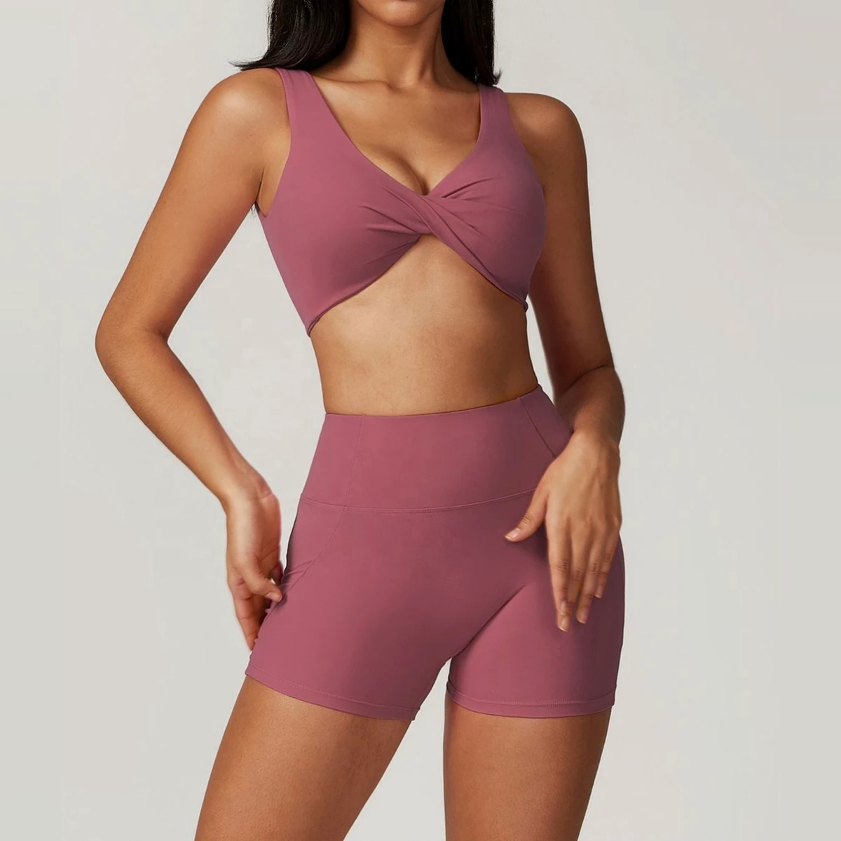 2025 Hot Sale Women's Gym Clothing Set High Waist Yoga Sports Bra and Pants Active Wear Cotton Fitness Yoga Tank Top Bottoms