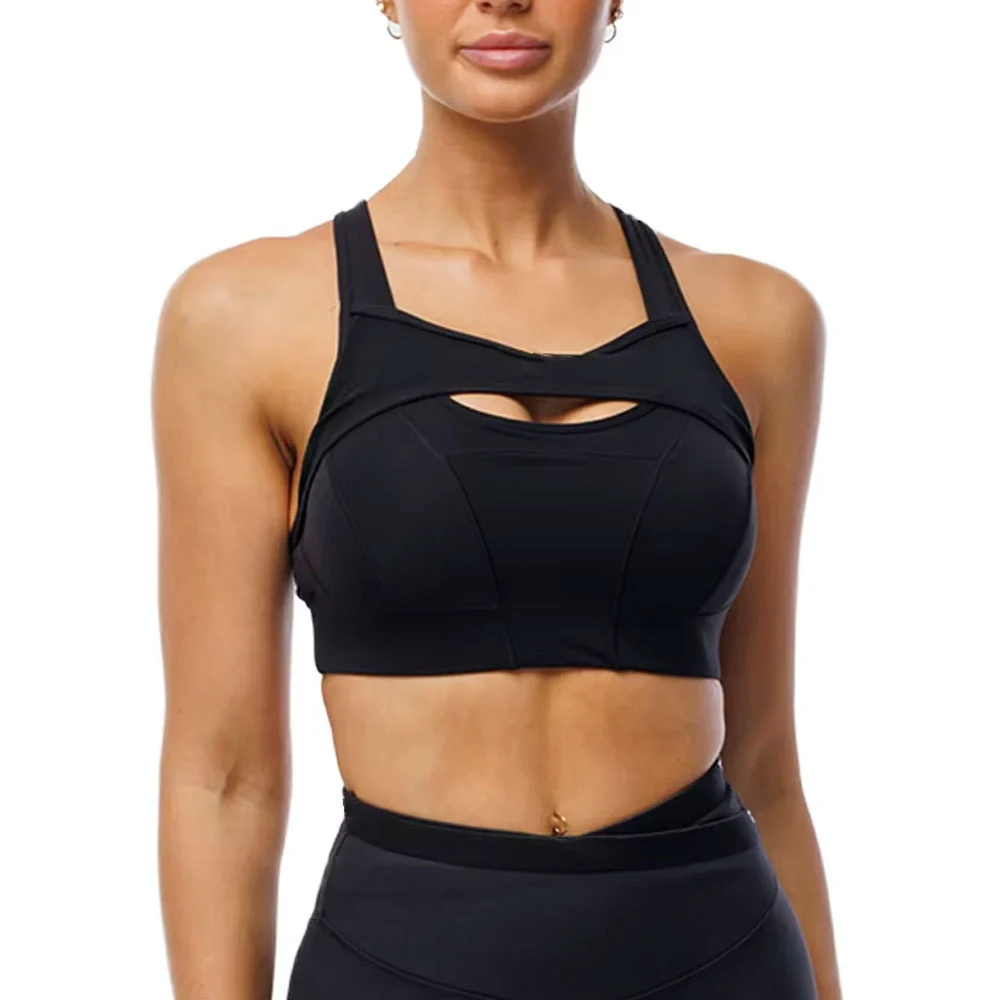 High Support Spandex Nylon Sports Bra 100% Breathable And Quick Dry Material Made Women Sports Bra