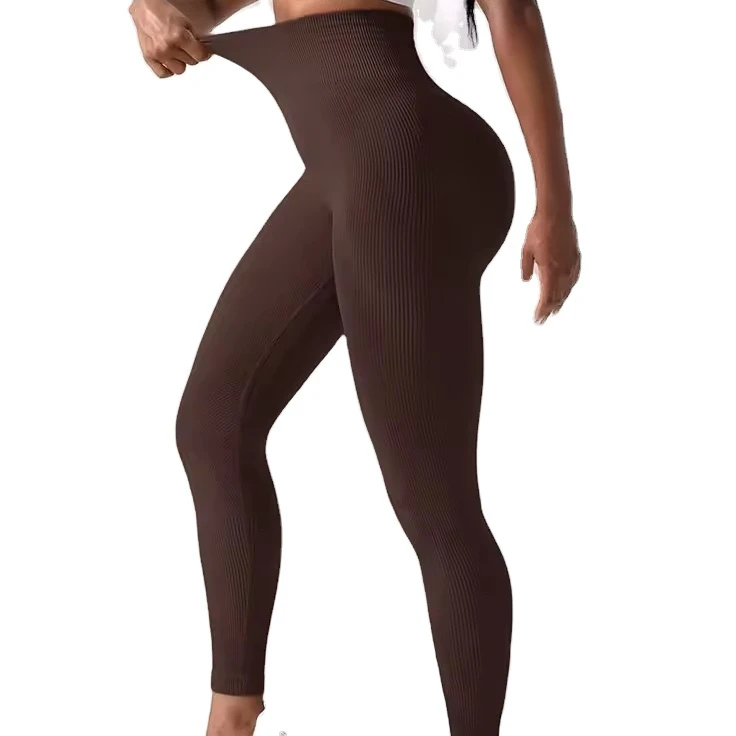 OEM High Quality Women's Yoga Leggings Slim Fit Breathable Quick Dry Eco-Friendly Four-Way Stretch Solid Pattern Gym Workout
