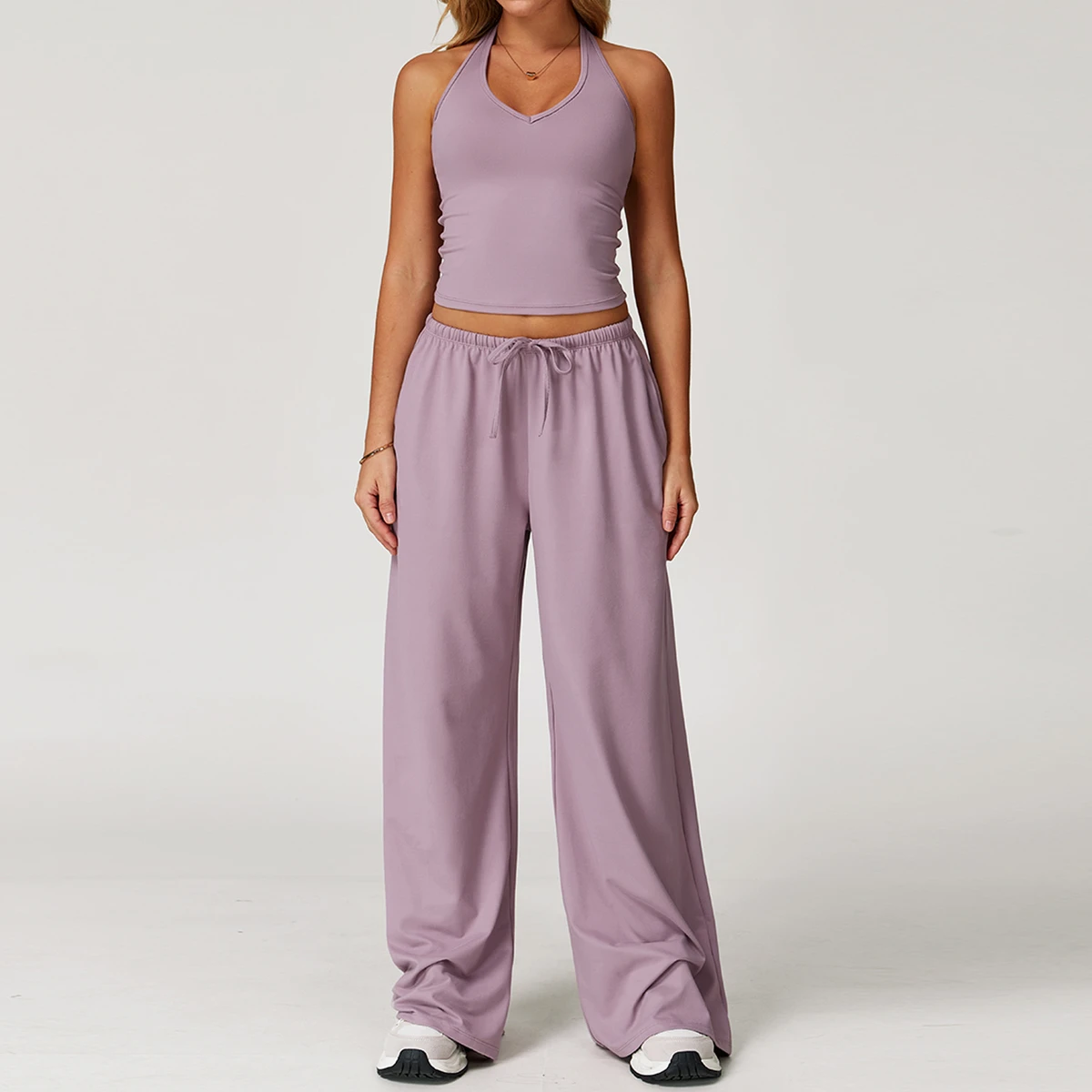 New Women 3pcs Suit Long Sleeve Gym Tank Top Jogger Sweatpants Sweatshirt Clothing Yoga Vest Sports Bra Set