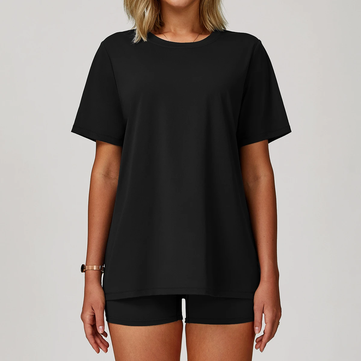 Ladies' Quick-Drying Casual Short-Sleeved Round-Neck Top for Outdoor Running Fitness & Yoga Breathable Sports Top