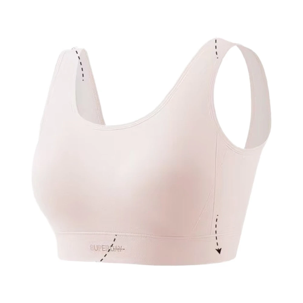Girls' Developmental Bra: Wide Beauty Vest Style, Wire-Free, Breathable with Fixed Cups