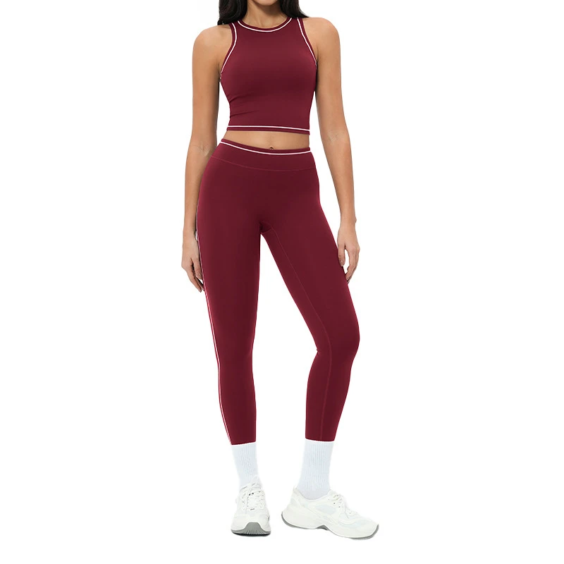 New Women 2 PCS Seamless Yoga Set Workout Sportswear Gym Clothing Fitness High Quatiy High Elasetic Gym Sports Suits
