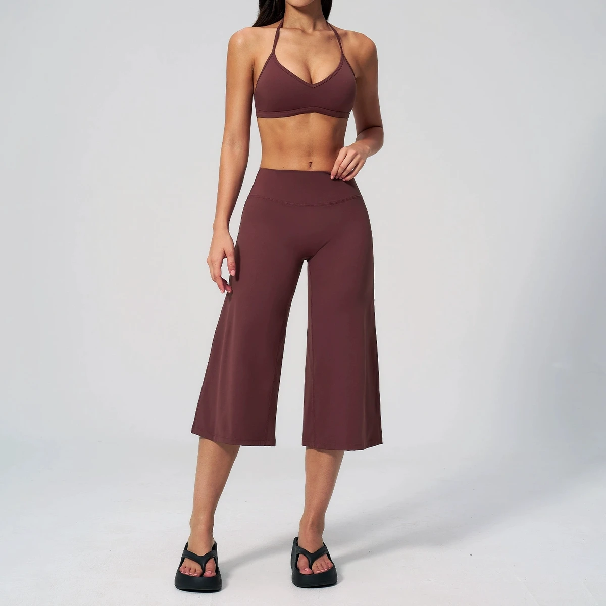 Women's Sport Bra, Tight, Quick-drying, High-waist, Mid-length Pants, Sport Yoga Set