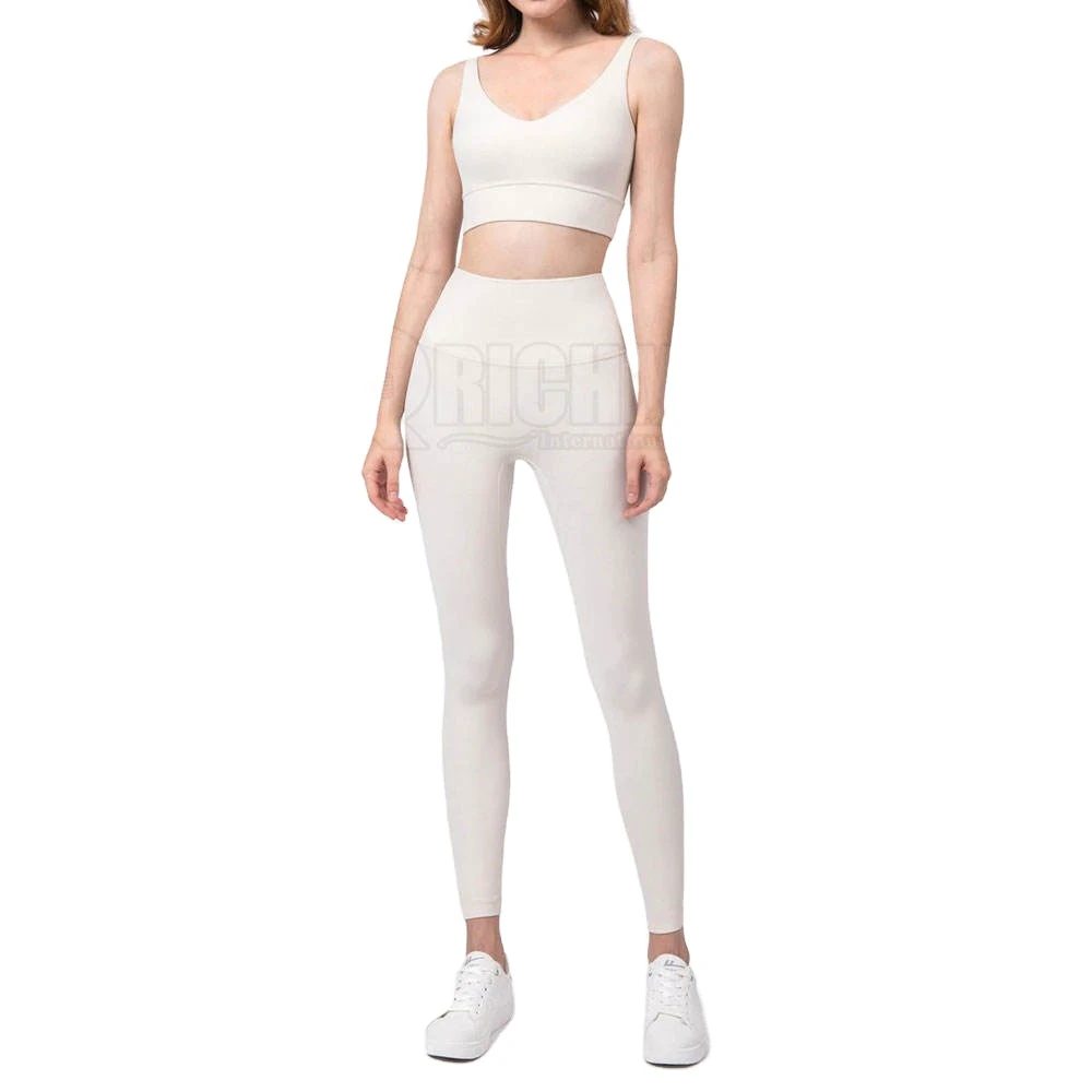Custom Women 2 Piece Yoga Suit New Design Yoga Set Sports Running Seamless Fitness Bra Yoga For Sale