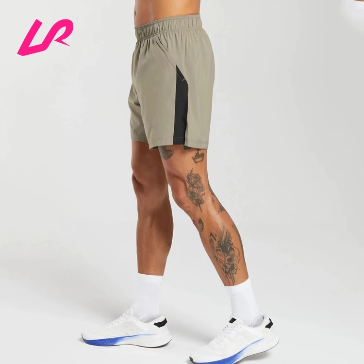 Wholesale Men's Plus Size Gym Fitness Sportswear 100% Recycled Polyester Slim Quick Dry Shorts Elastic Waist Breathable Loose