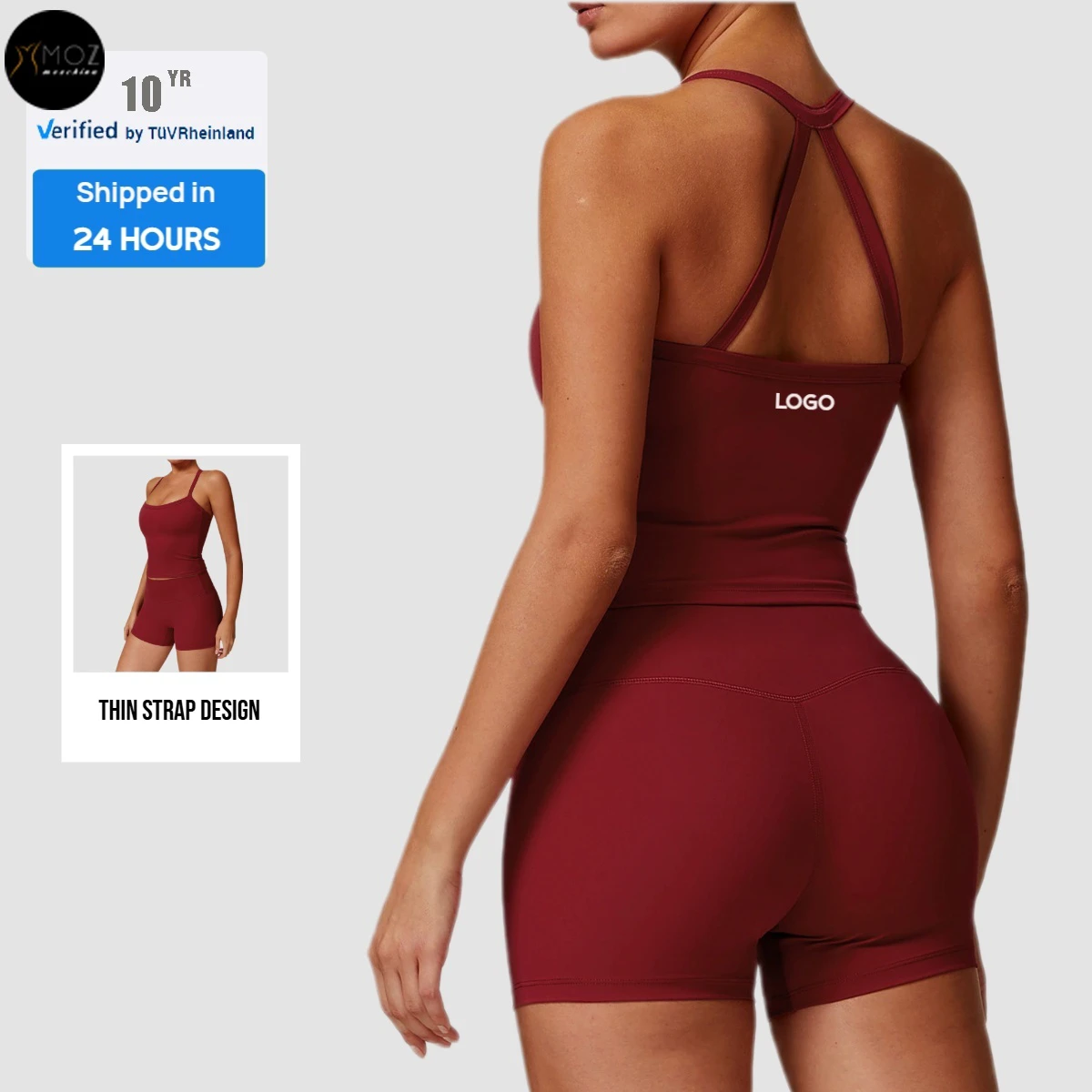 2 Piece Yoga Tank Top And Shorts Set For Women Comfortable Breathable Activewear For Fitness And Workouts
