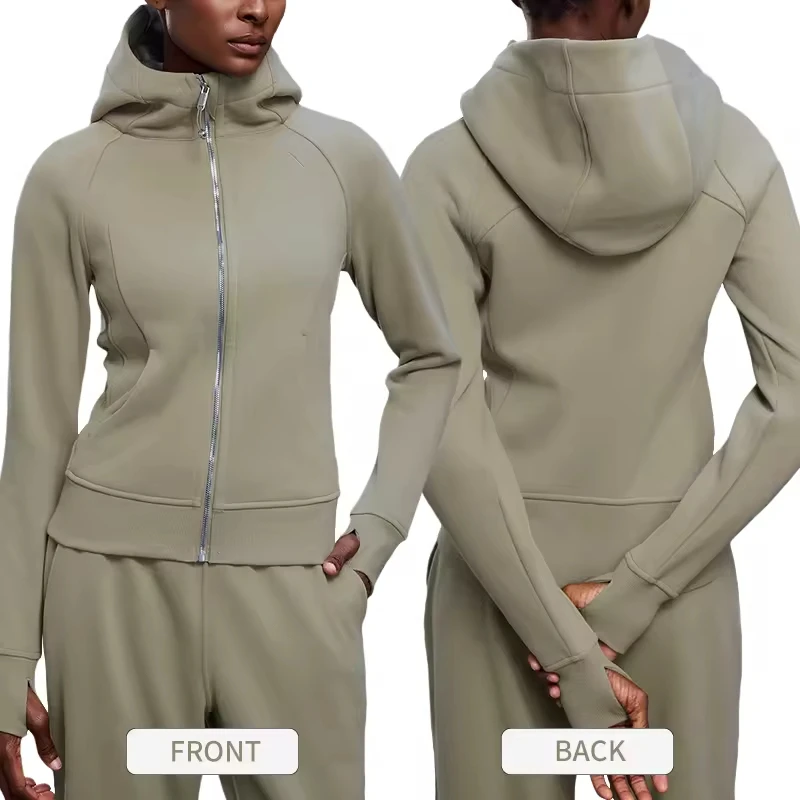 New Quick Drying Thick Loose Sports Coat Running Fitness Tops Long Sleeve Yoga Jacket for Women