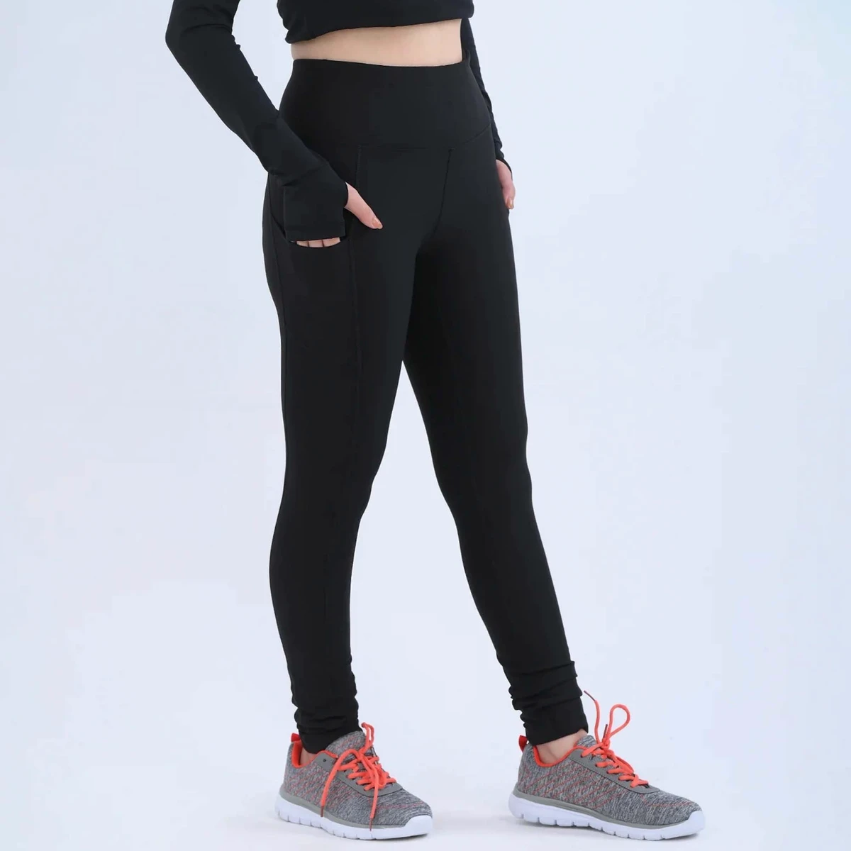 Women's Cotton/Bamboo Mid Waist Elastic Waist Anti-Bacterial Custom Printed Full Length Yoga Pants Plus Size Leggings 220g