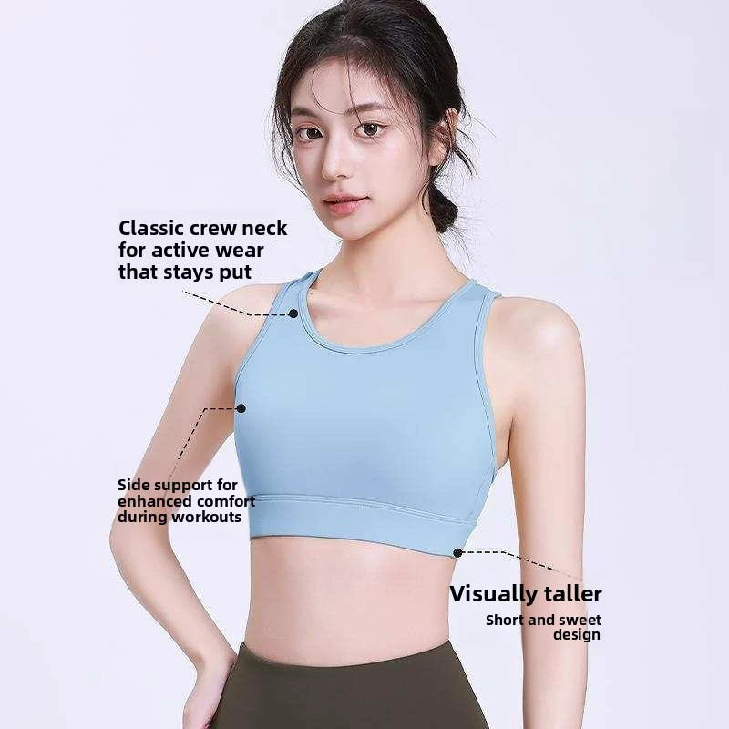 Lulu 2026 New Arrival High Quality Breathable Fashion Custom Womens Fitness Hollow Yoga Backless Medium Support Crop Sports Bra