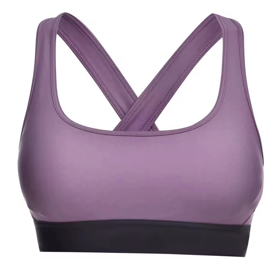 New Arrival High Quality Plus Size Women Sports Bra Breathable Front Logo High Support Yoga Fitness Wear Gym U-Neck Adjustable