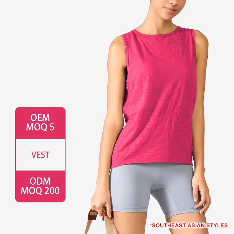 YB186 Sleeveless Vest for Women Yoga Top Quick-drying Sports Top T-shirt Plus Size Yoga Wear Workout Clothes Fitness Wear