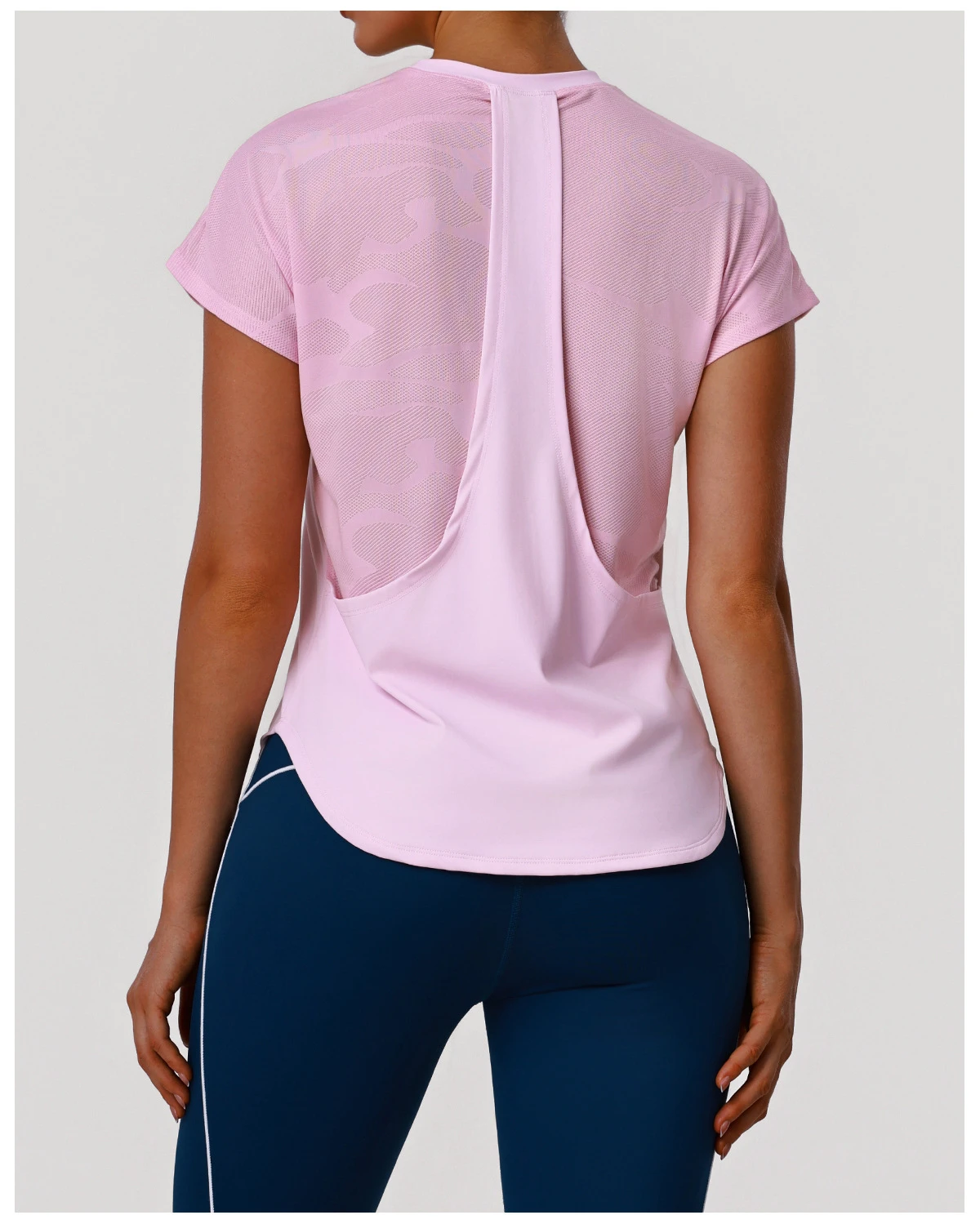 2026 Custom Softness Sportswear Women Crew Neck Short Sleeve Gym Breathable Tshirts Custom Compression Slim Fit Yoga T Shirts