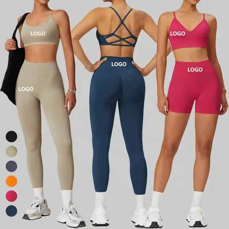 Wholesale Women High Stretch Sportswear Seamless Butt Lift High Waist Yoga Active Wear Fitness Yoga Set Lightweight Workout Sets