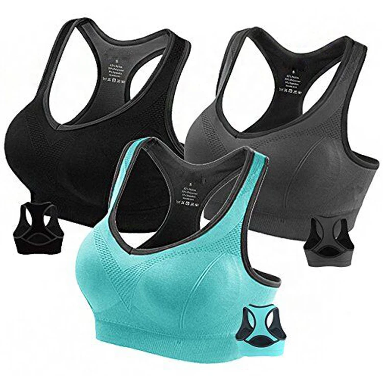 Plus Size Hollow Beauty Back Stretch Wireless Sujetador Deportivo Gym Fitness Yoga Bra Seamless Sports Bra Crop Top for Womens