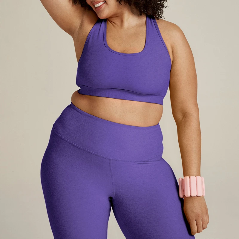 New Design Women Zip Front Sports Bra High Support Racer Back Athletic Plus Size Black Bra