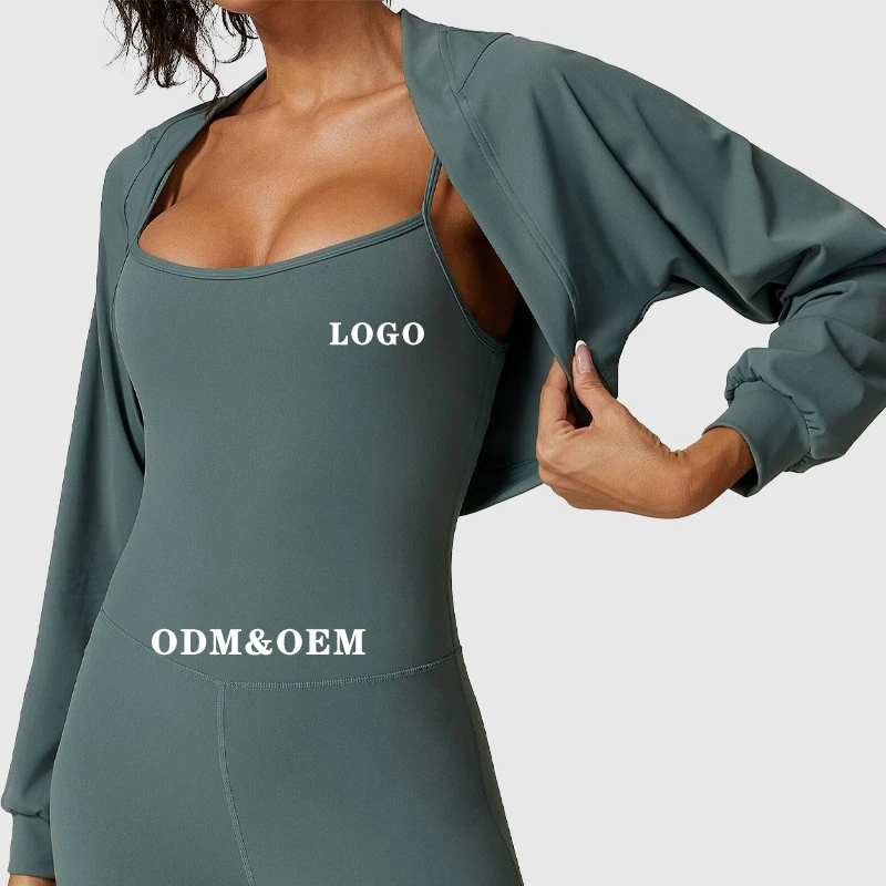 Custom One-Piece Jumpsuit Four-Way Stretch Breathable Quick Dry Spandex/Nylon Yoga Suit Gym Workout Top Spring Fitness Wear Hip