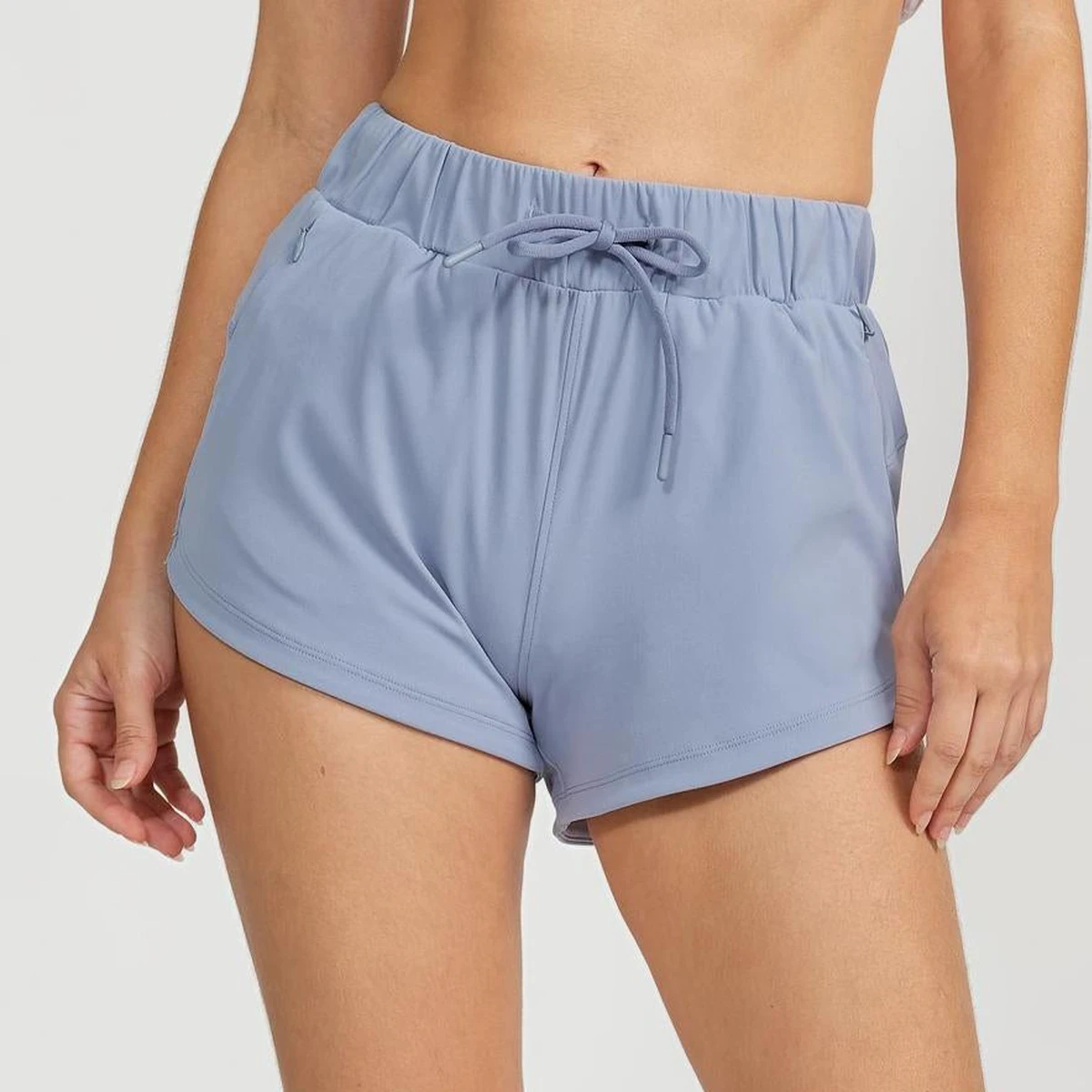 Women's Mid Elastic Stretch Spandex Denim Shorts Hot Shorts Breathable Quick Dry Sportswear Summer Sexy Hiking Plus Size Logo