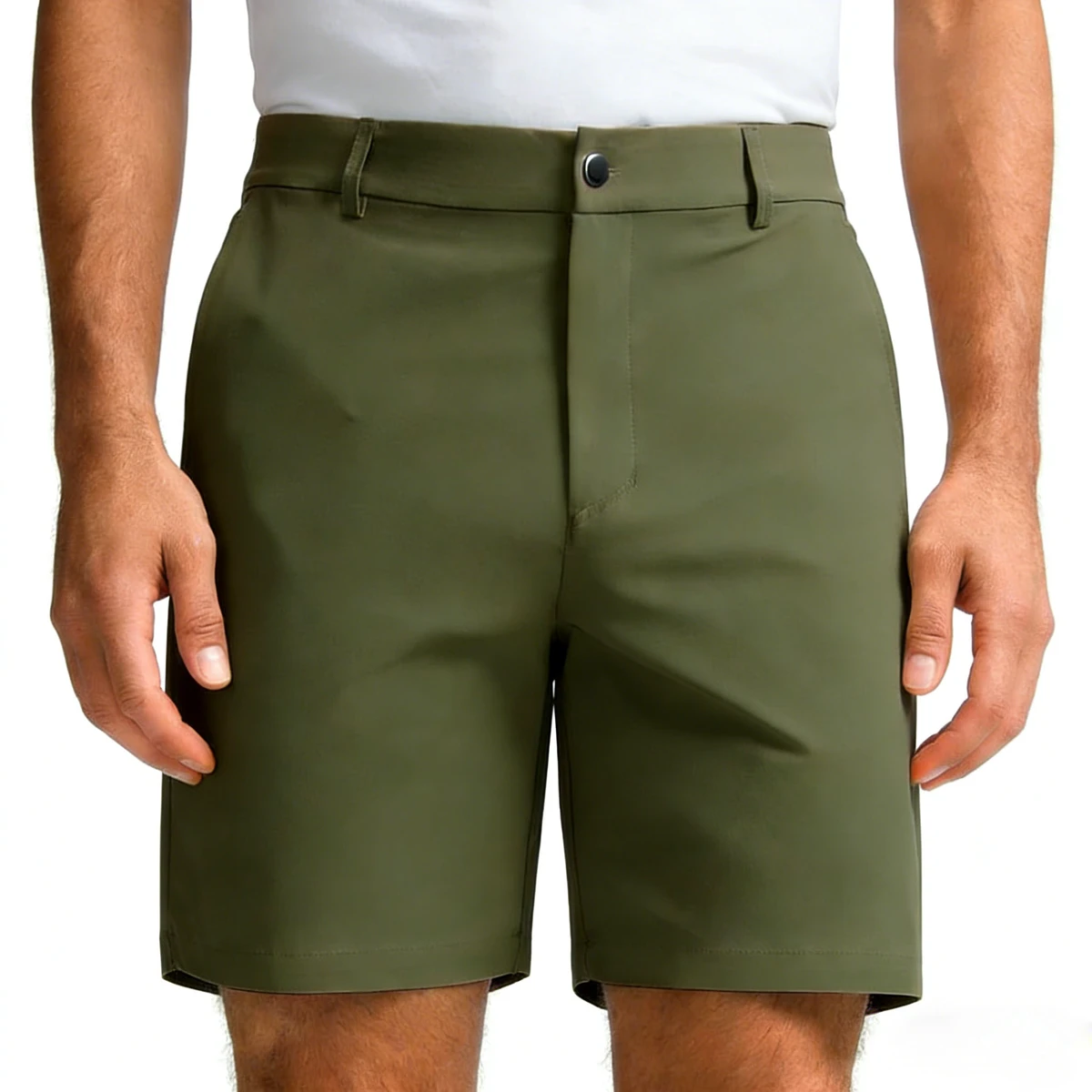 Stretch Breathable Quick Dry Golf Custom Outdoor Men's Casual Running Flat Front Golf Shorts with Pockets