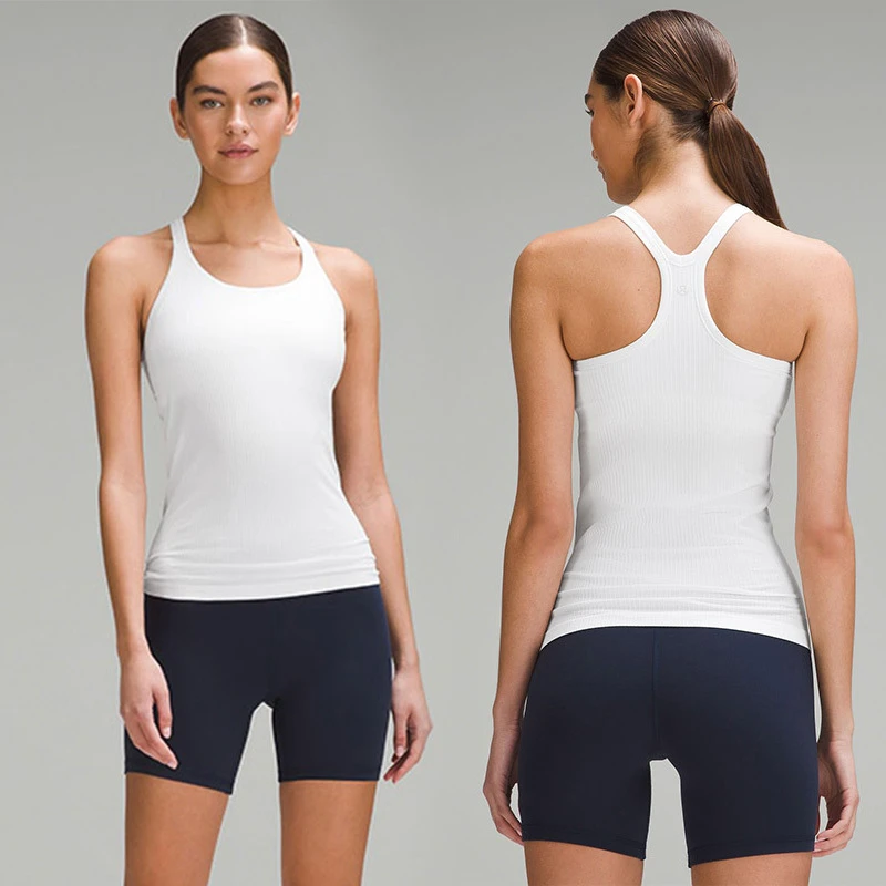 Roregal Fashionable Quick-drying Breathable Sleeveless Women'S Sports Yoga Vest With Sports Inner Bra