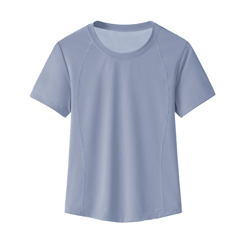 Custom Logo Women's Quick Dry Mesh Back Sports T-Shirt Breathable Short Sleeve Gym Workout Yoga Running Activewear