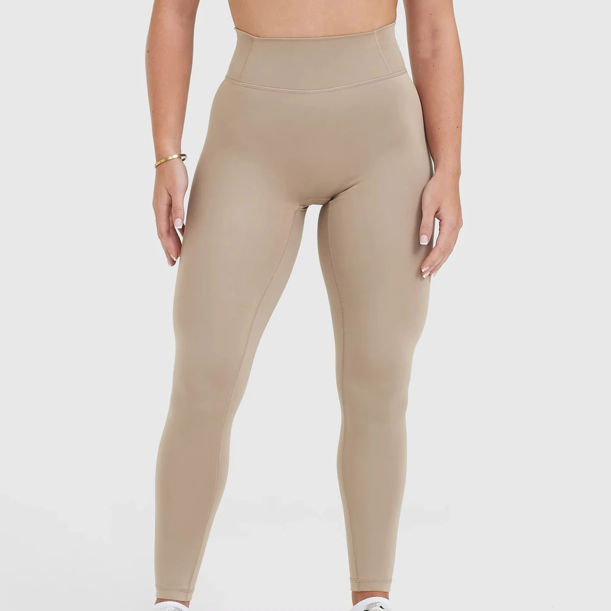 High Waist Seamless Full Length Yoga Leggings Solid Color Elastic Waist Women Pants