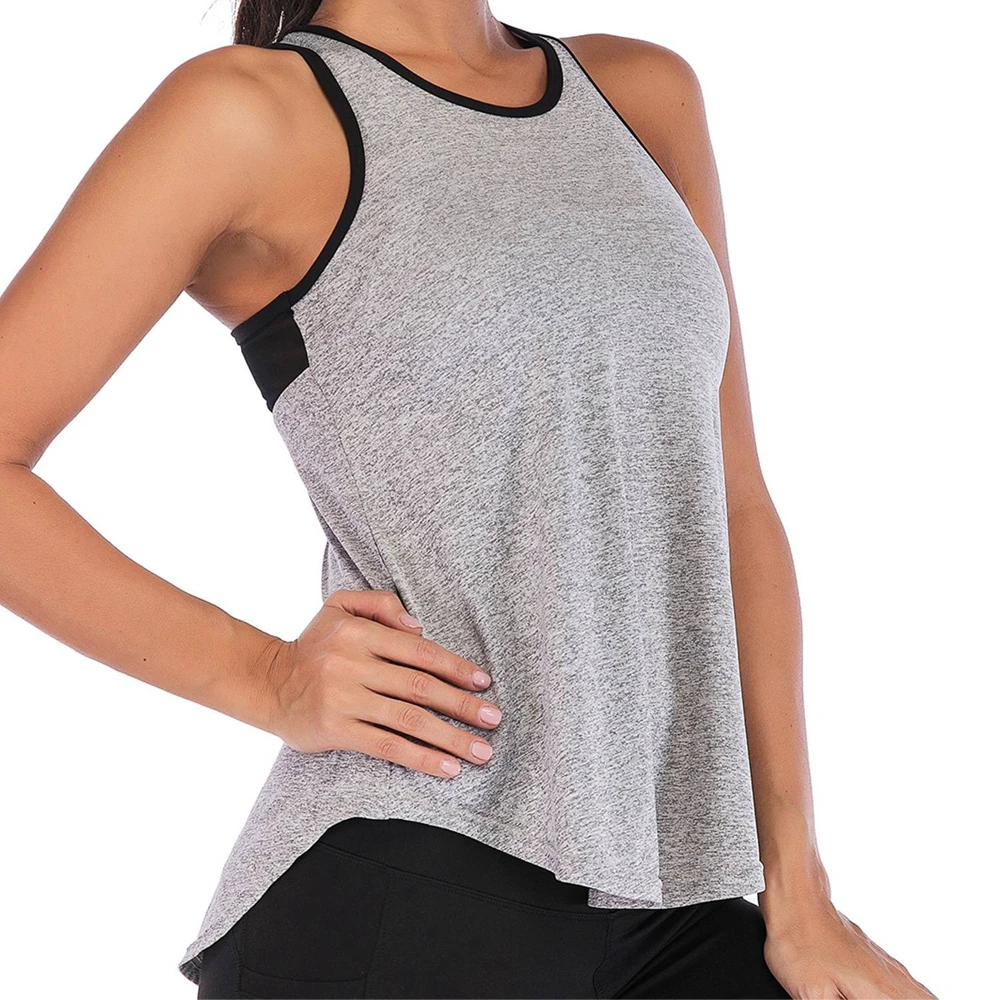 Popular Sports Yoga Womens Plus Size Sleeveless Workout Tank Tops for Gym Running & Fitness Dry Quick Gym Fitness Wear