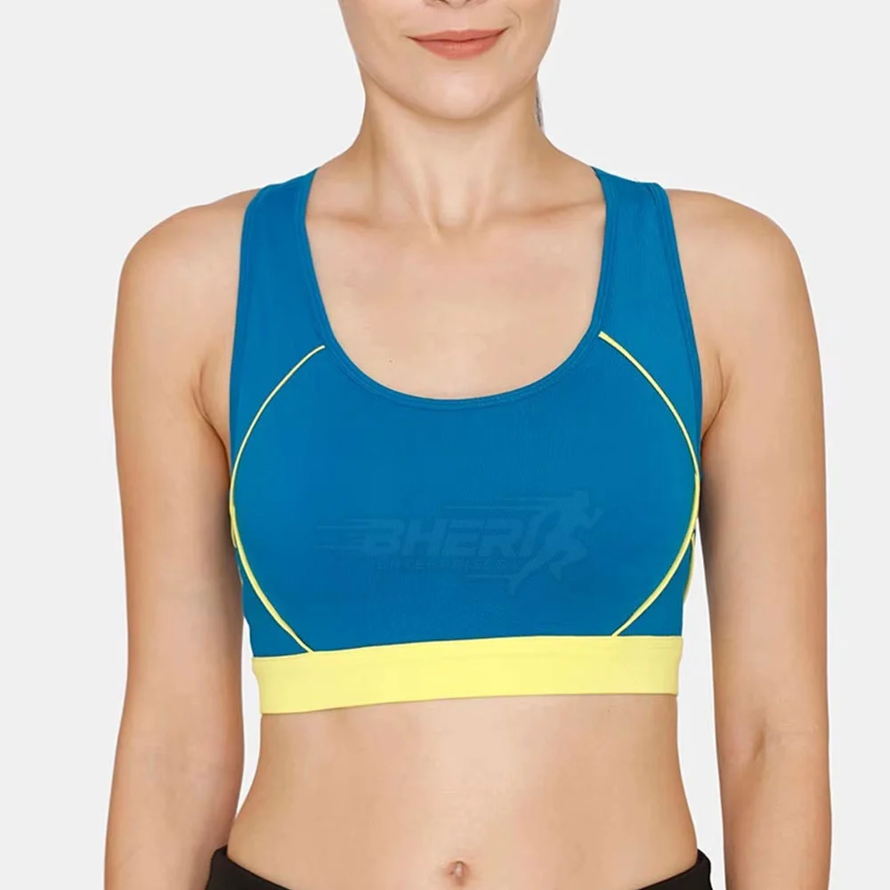 Fashionable Top Selling Women Sports Bra-Light Support Quick Dry Breathable Spandex/Cotton Fitness Workout Wear Customizable