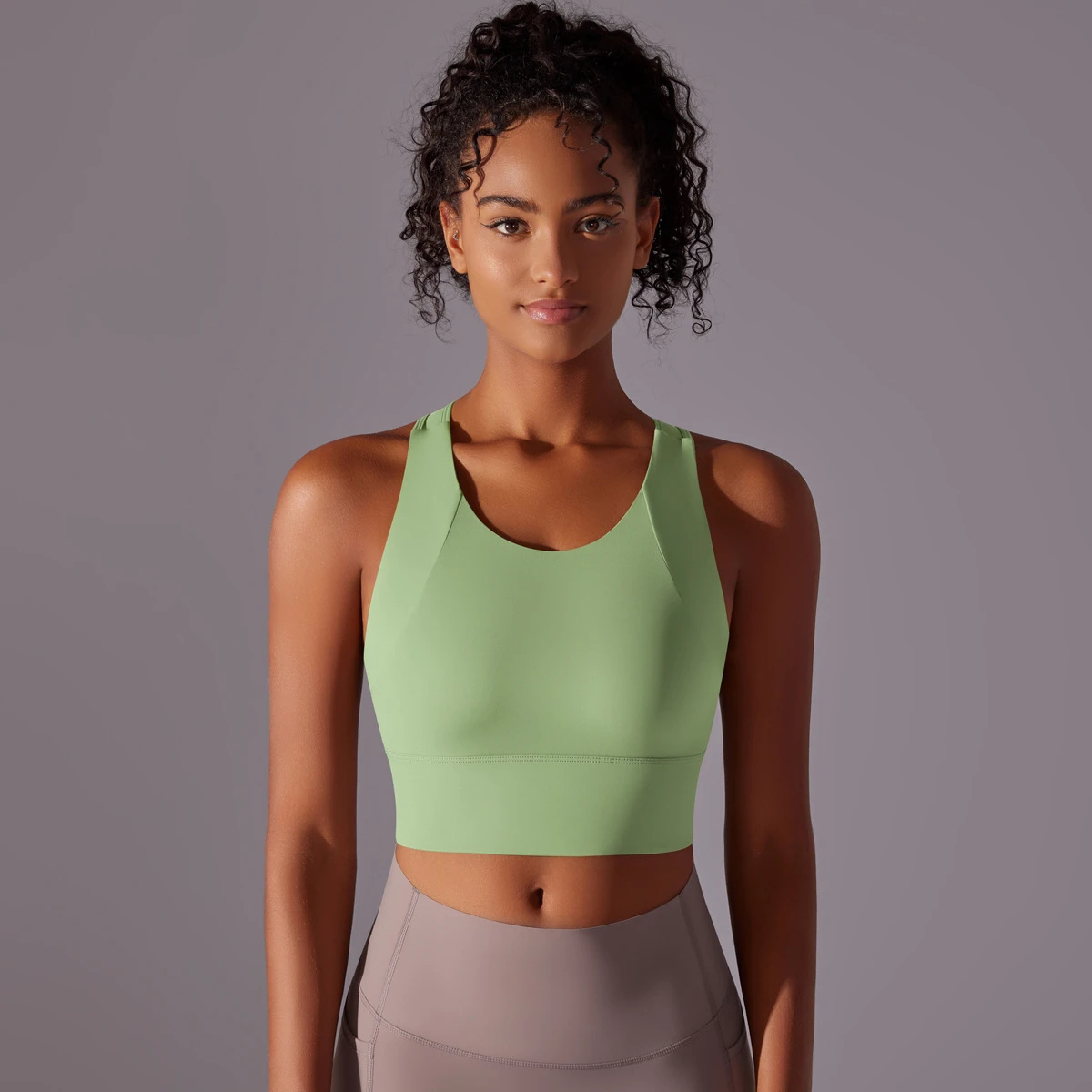 Colorful Workout Crop Top Women Yoga Sports Bra Tank Top Quick Dry Breathable Fitness Activewear