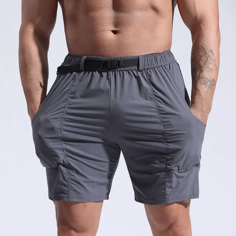 Summer Sporty Hot Shorts Quick Dry Breathable Casual Outdoor Running Training Fitness Elastic Waist Plus Size Men's Shorts